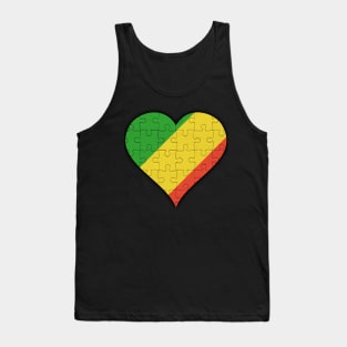 Congon Jigsaw Puzzle Heart Design - Gift for Congon With Republic Of The Congo Roots Tank Top